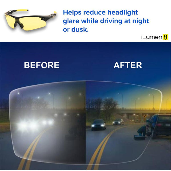 BEST Night Driving Glasses- Anti Glare Night Vision Reduce Eye Strain Men Women
